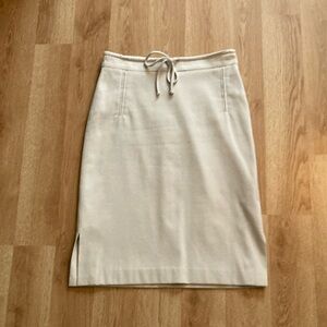 BCBG cream pencil skirt.  Size 2